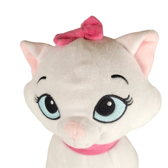 Disney Marie Aristocats White Cat Plush Pink Bow 10" Kohl’s Just Play 2023 - Picture 8 of 16